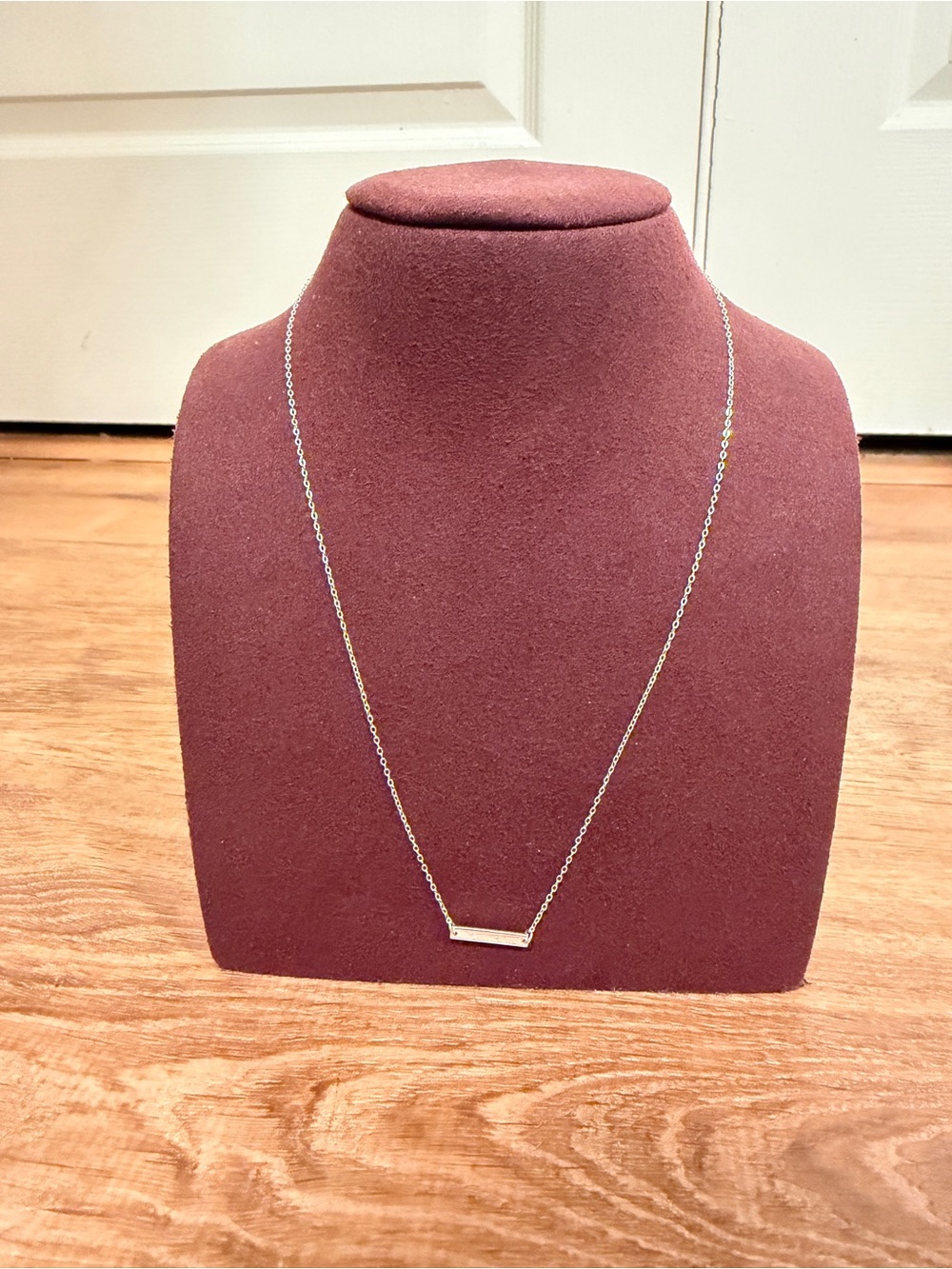 Silver toned Bar Necklace
